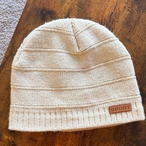 Sport Beige Knit Hat